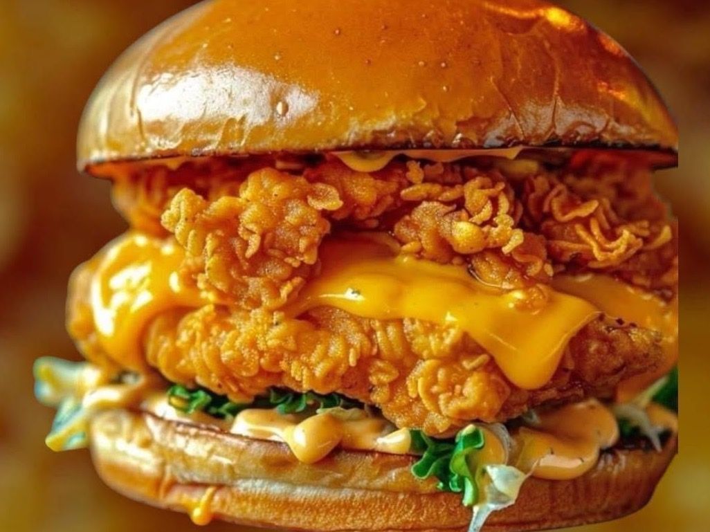 Double Chicken Burger + Fries