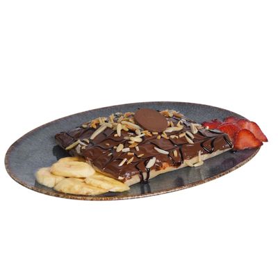 Nutella Custard Strawberry and Banana Crepe