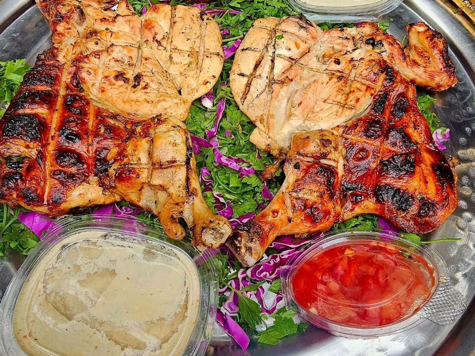Chicken tikka on charcoal