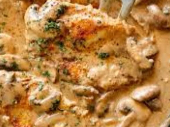 Spicy Creamy Mushroom Chicken