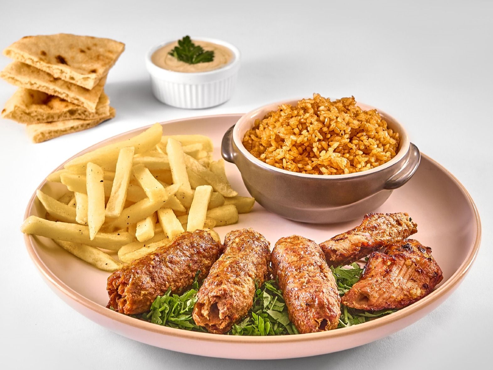 Veal Kebab Ana Kofta Platter