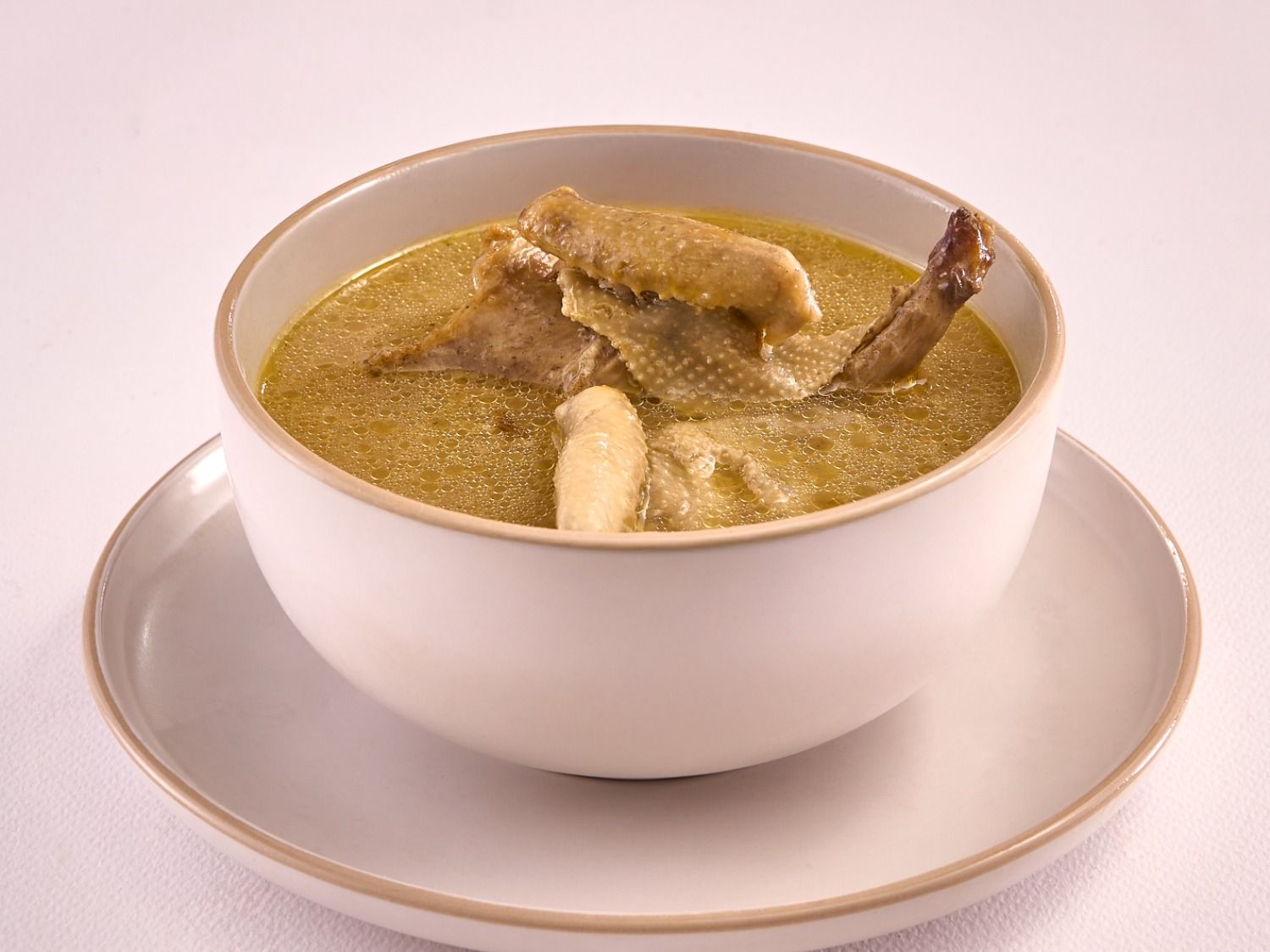 Diced pigeon soup