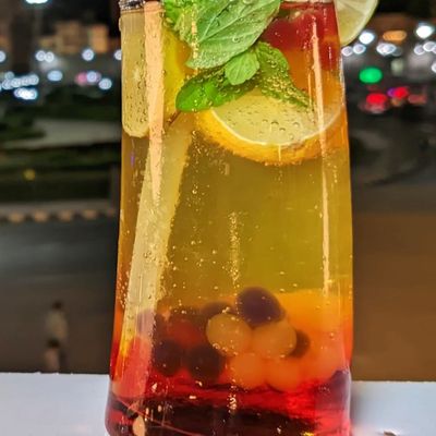 Blueberry Boba Mojito
