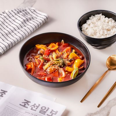 Sweet And Sour Mixed Vegetables Served With Rice