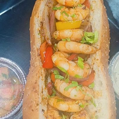 Shrimp Fajita Sandwich