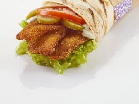 Fried Cheese On An Omelet Roll