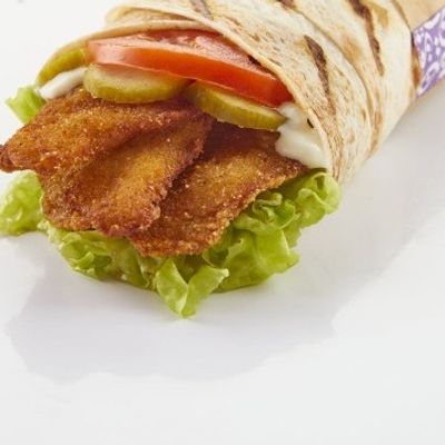 Fried Cheese On An Omelet Roll