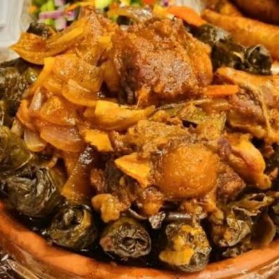 Oxtail Casserole With Vine Leaves