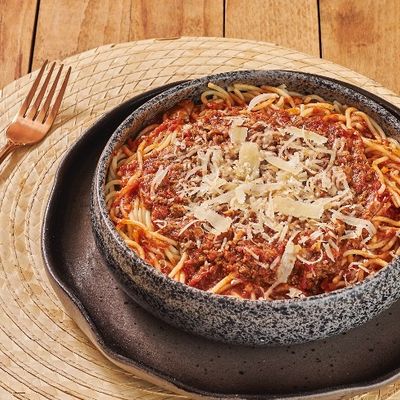 Spaghetti Bolognese with minced meat