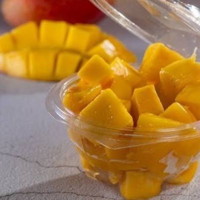 Fresh Mango Slices Plate pieces
