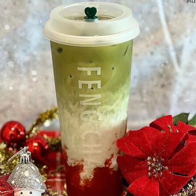 Matcha & Strawberry Bobba