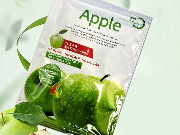 Apple Ammonia Free Black Hair Cream 10pcs *30ml