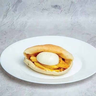 Fries With Boiled Egg Sandwich