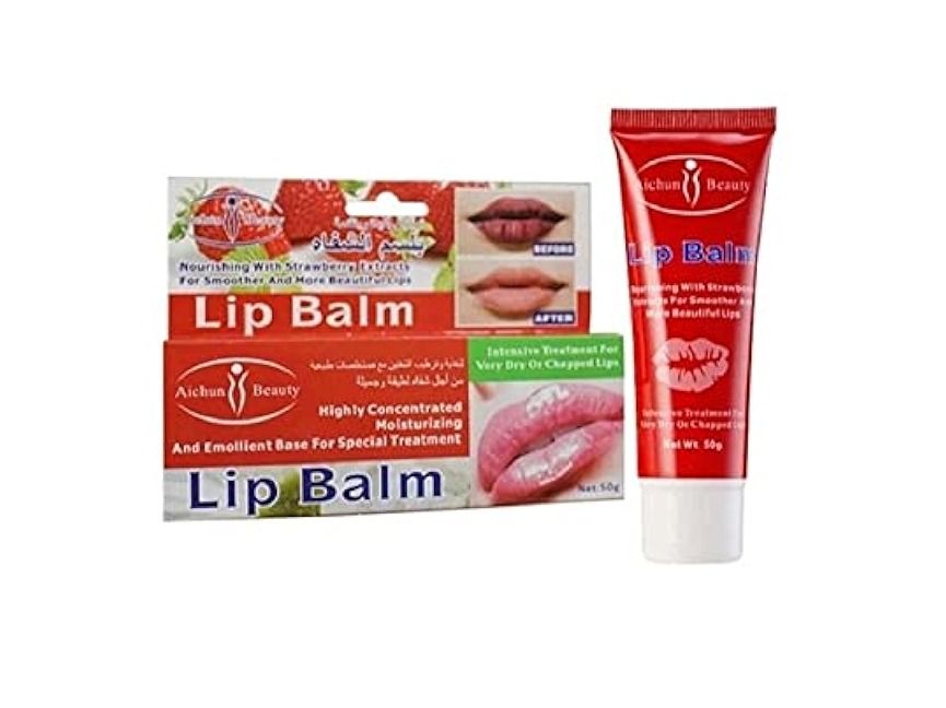 Aichun Beauty Lip Balm Strawberry Extracts 50 Gm Ac31174