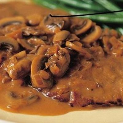 مشروم بيكاتا مع أرز أبيض