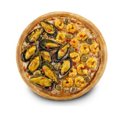 Mussel and Shrimp Pizza