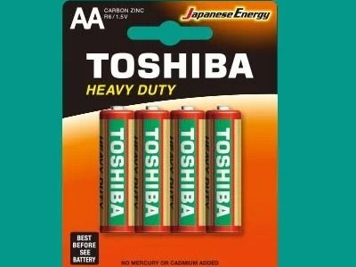 Toshiba Heavy Duty AA 1.5 V R6KGF BP-4C 1X4