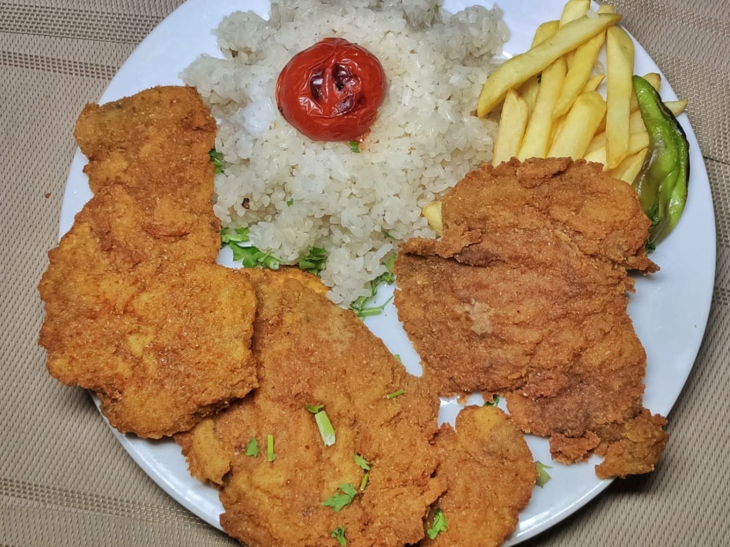 Al Basha Meal 3 Pieces Of Escalope Pane