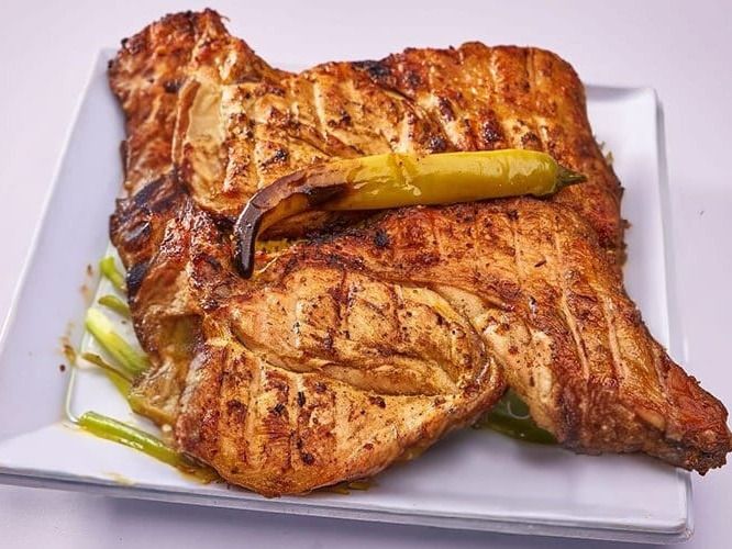 Half boneless chicken without rice