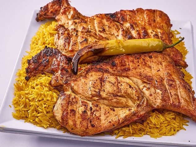Charcoal chicken with rice