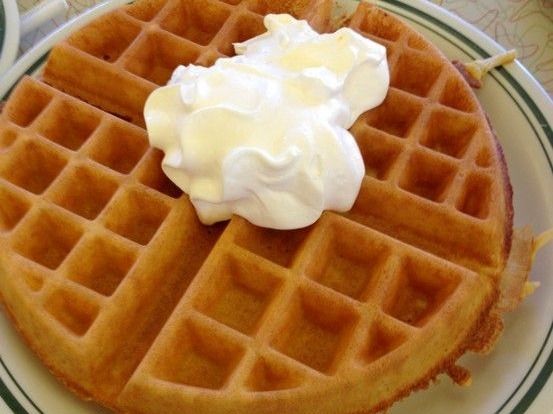 Waffle with Kinder sauce
