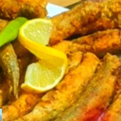 Fried local Swiss mackerel fish
