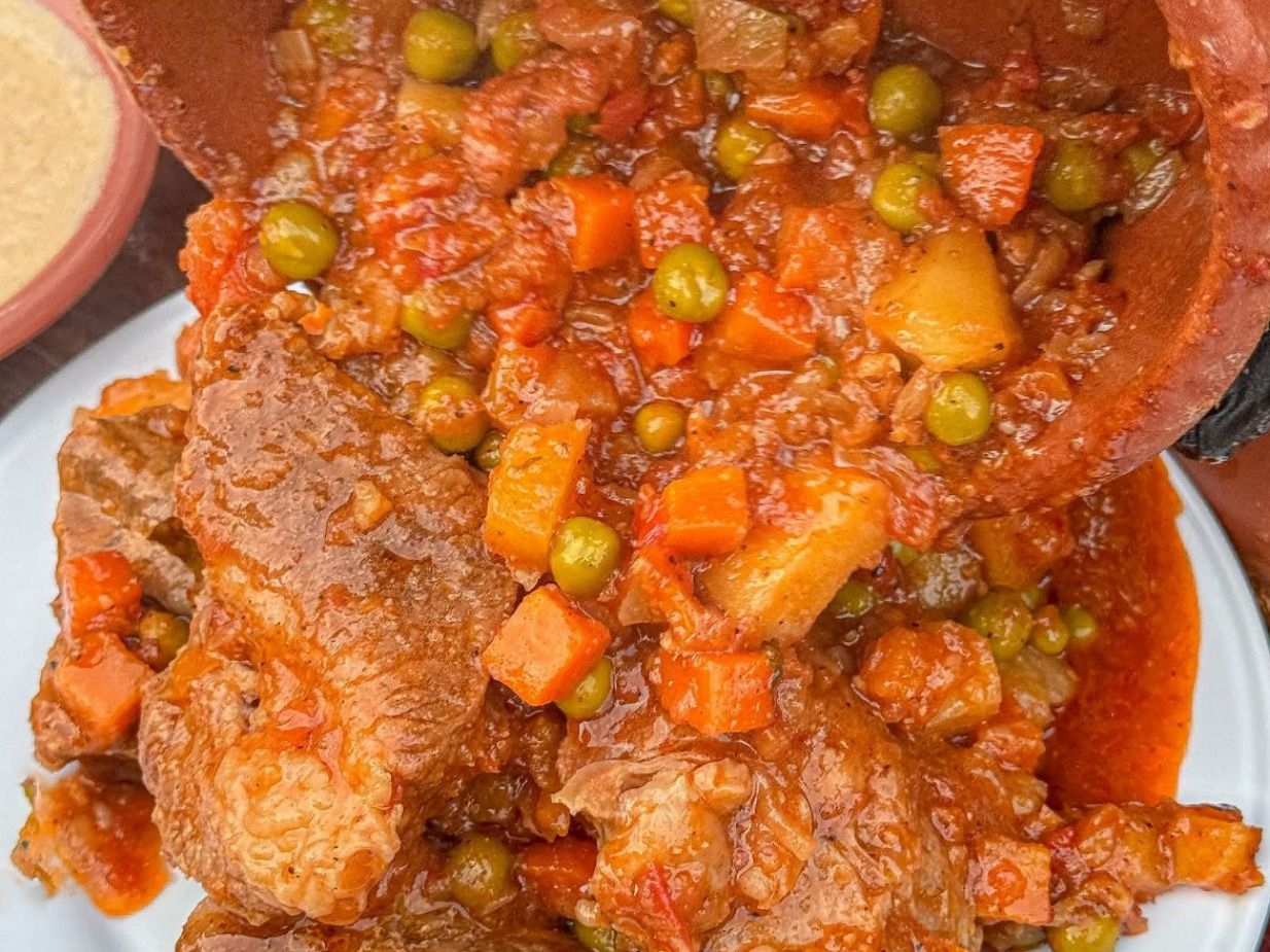 Vegetable casserole with meat