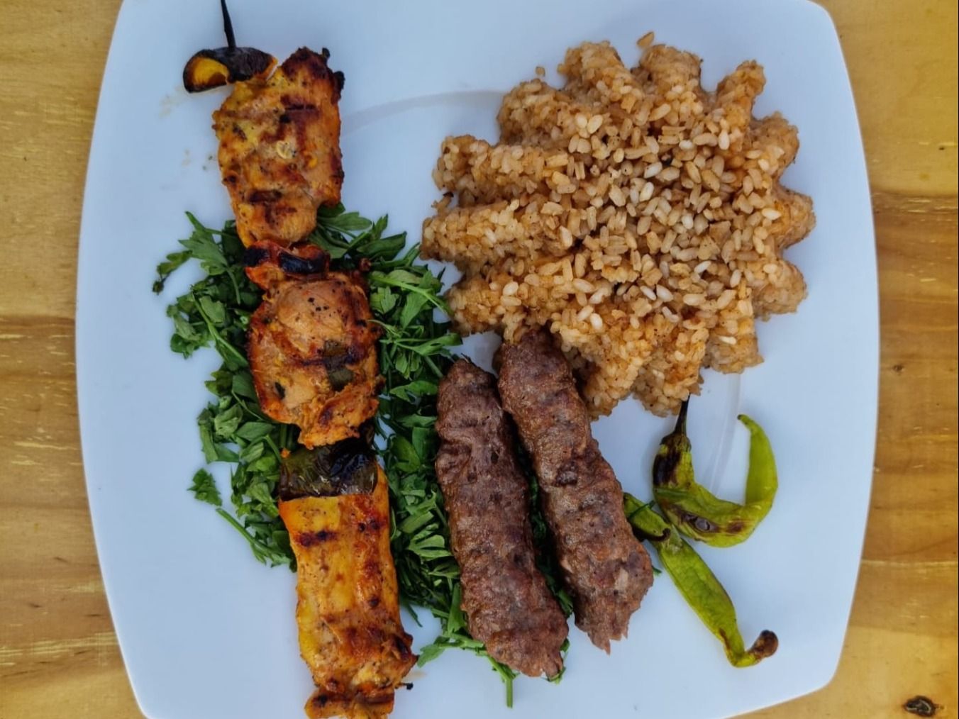 1/8 Chicken Shish Taouk And 1/8 Kofta Rice Meal