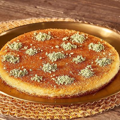 Charcoal-Grilled Konafa with Cream