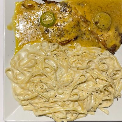 Chicken Lemon Sauce with Pasta
