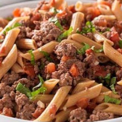 Penne Corno Pasta with Mixed Meats