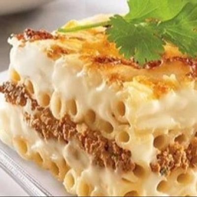 مكرونة دجاج بالبشاميل