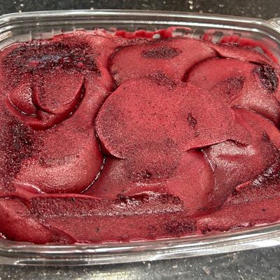 Natural cherry ice cream