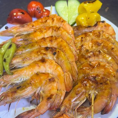 1 kg grilled shrimp with shell