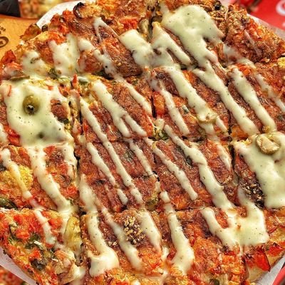 Oriental Chicken Ranch Pizza