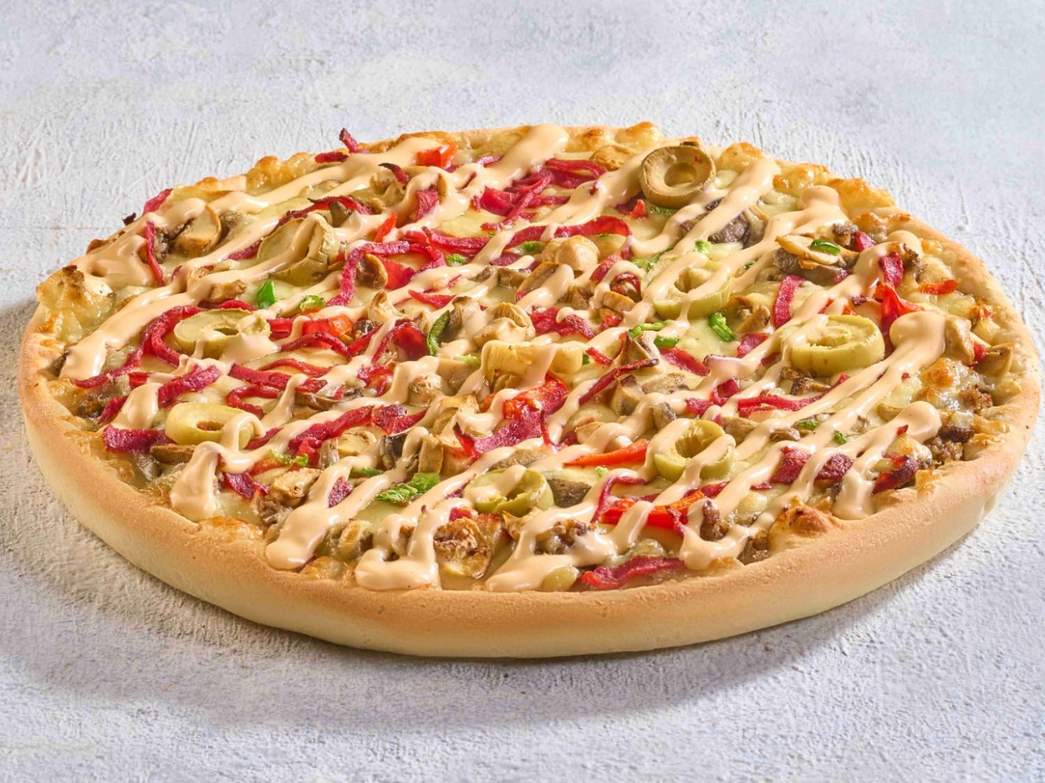 Mushroom Beef Pizza