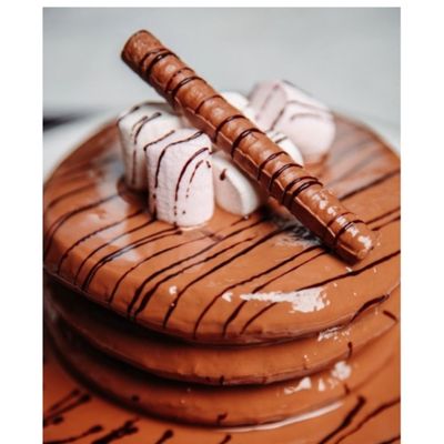 Chocolate Marshmallow Pancakes