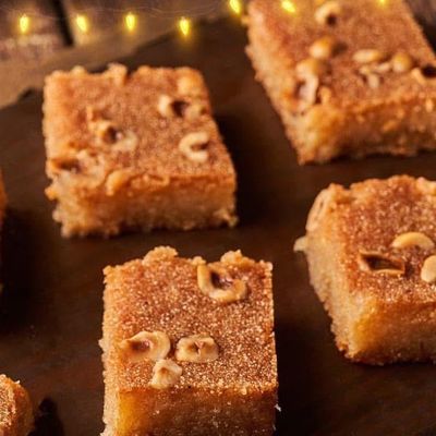 Basbousa with Hazelnuts
