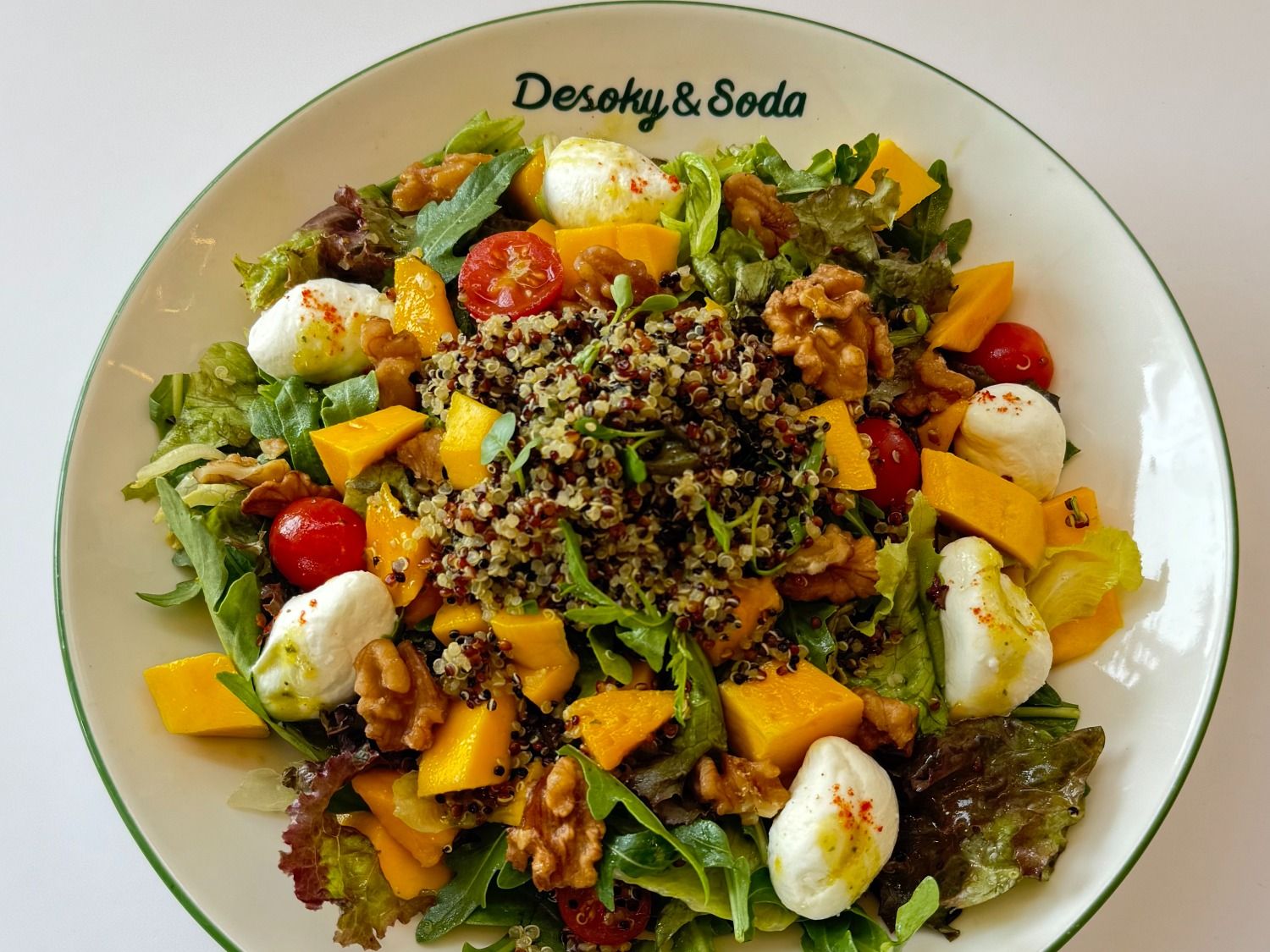 Caprese Salad With Quinoa & Mango Sauce