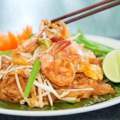 Pad Thai Noodles with Shrimp