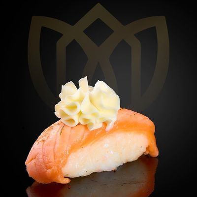 Cheesy Seared Salmon Nigiri