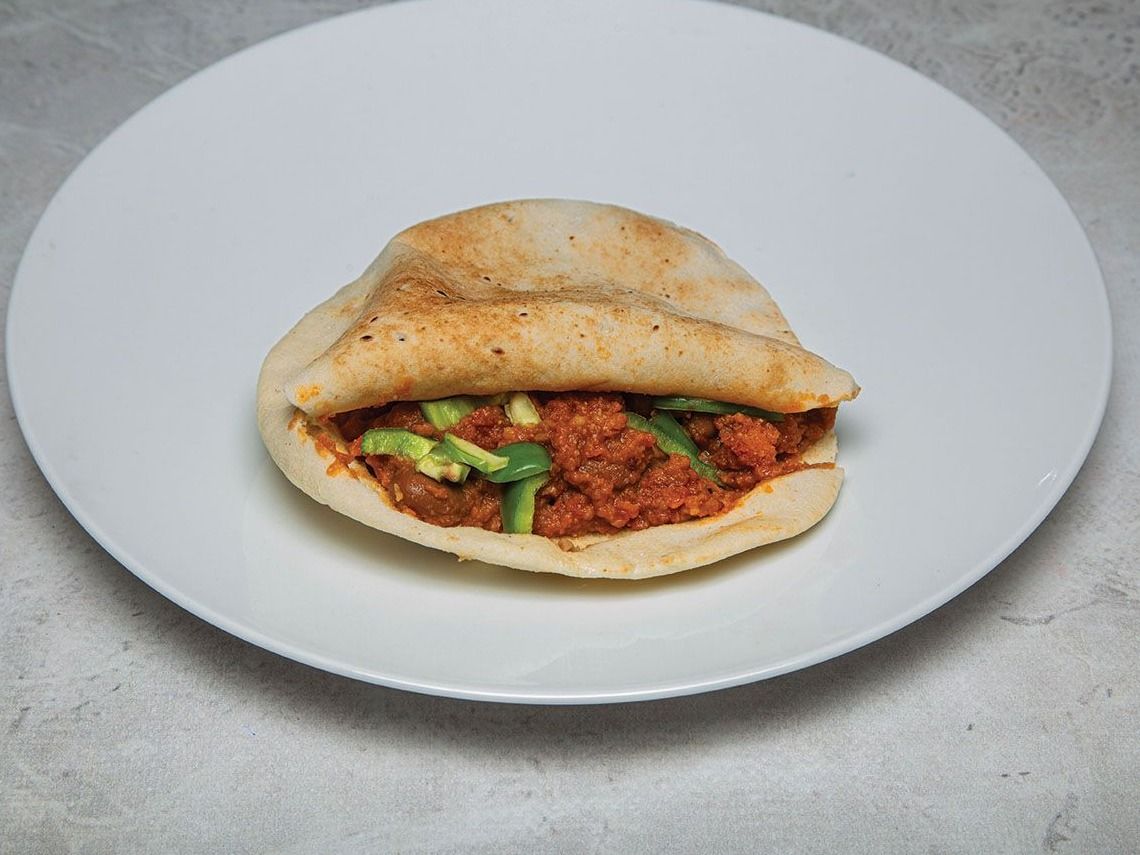 Foul With Musakka Sandwich