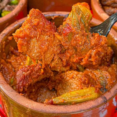 Okra & meat Casserole