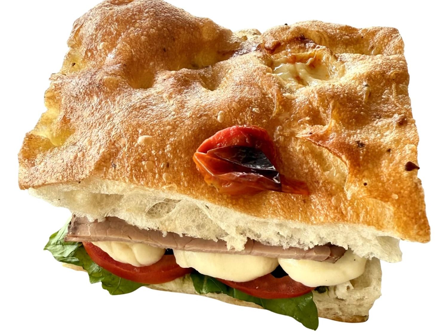 Roast Beef Caprese Focaccia