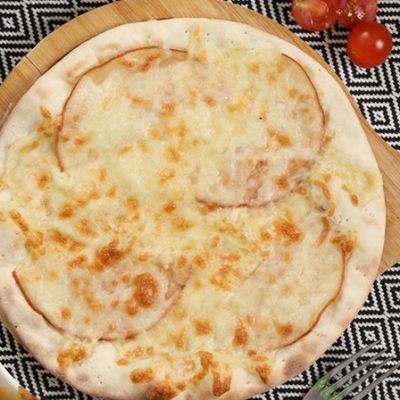 Turkish Kiri cheese pastry with turkey slices