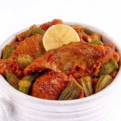 Okra with Meat Tajin