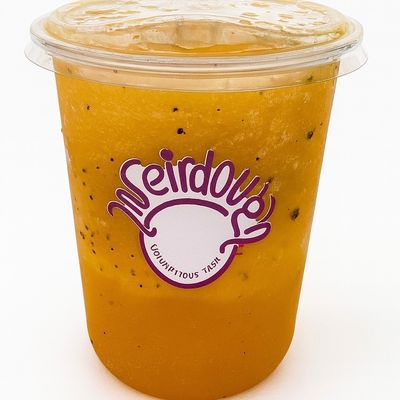 Passion fruit and peach mojito