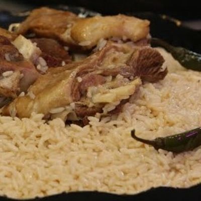 Pressed Lamb Portion with White Basmati Rice