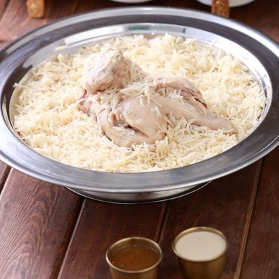Half Pressed Chicken with White Rice
