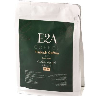 Turkish dark roast coffee, plain, 250 grams